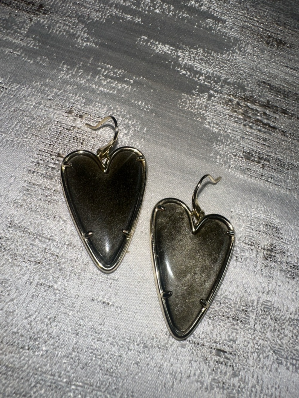 Kendra Scott Heart-Shaped Silver-Tone Drop Earrings - Women Jewelry